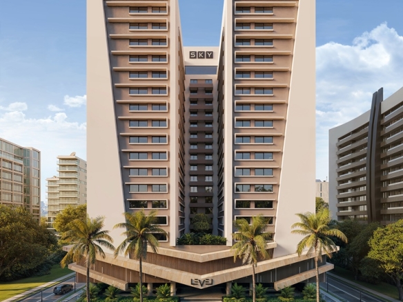 Proyecto Sky Level Equipetrol fachada moderna